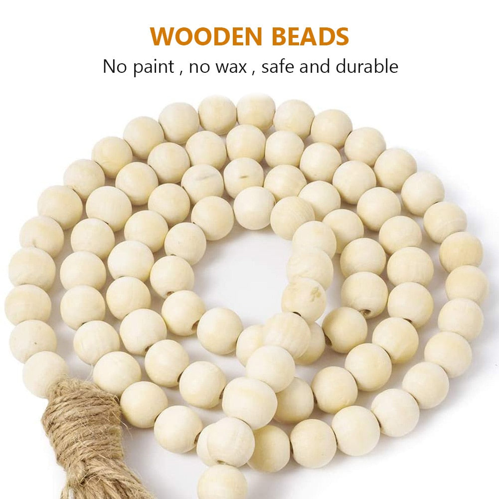 Wooden Boho Natural Bead Garlands